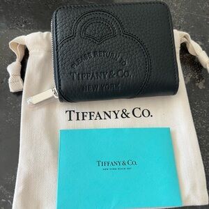 NEW Tiffany & Co. Black Small Wallet & Card Holder